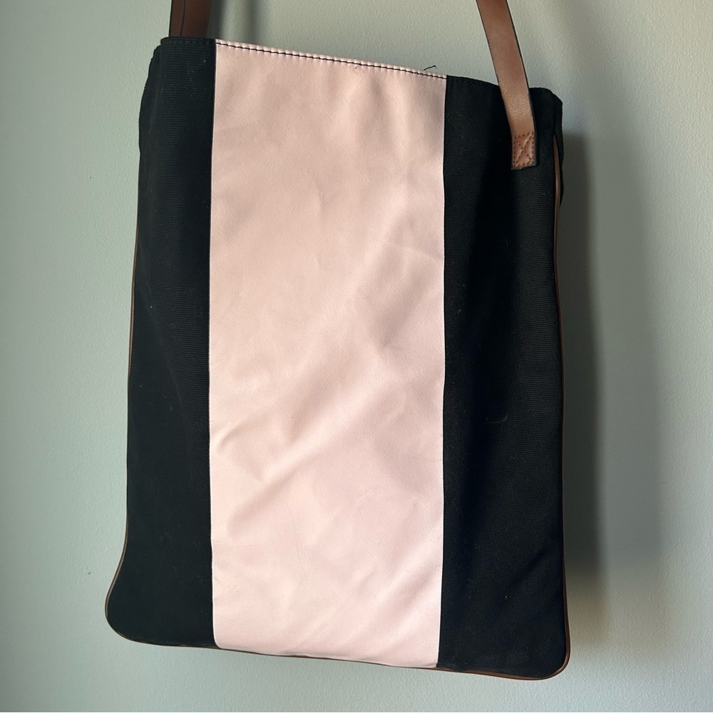 Victoria’s Secret Black & Pink Tote Bag with Crossbody Strap - Picture 10 of 11